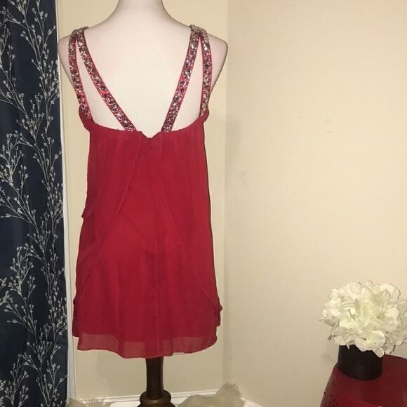 Adrianna Papell Flyaway Dress with Beaded Straps - Picture 3 of 8